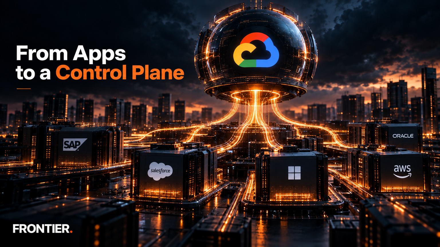 Frontier editorial art for Google Cloud Announces Gemini Agent—and Shifts Enterprise AI Toward a Cross-System Control Plane